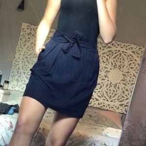 H&M pinstripe skirt with pockets.